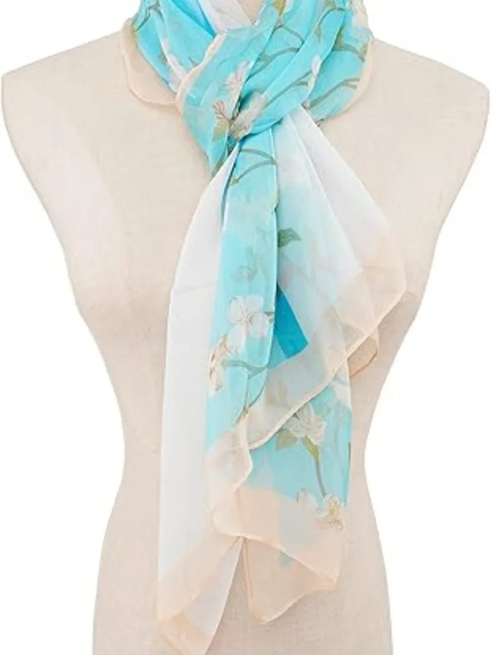 Women's Summer Shawl Scarf Wrap Beautiful Floral Pattern‎ Lightweight New !!